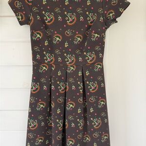 Matilda Jane Brown Dress with Floral Accents